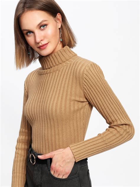 Women's Ribbed wool sweater 